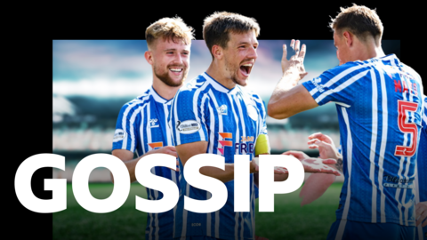 Kilmarnock's David Watson, Brad Lyons and Lewis Mayo