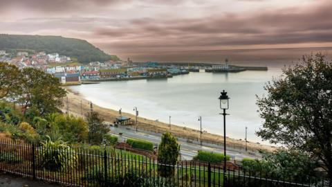 Scarborough south bay seen from above. 