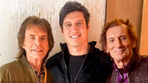 Mick Jagger, Vernon Kay, Ronnie Wood