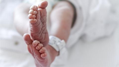 Shot of a Baby's feet in hospital