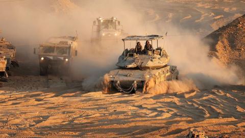 Tanks are seen moving inside Gaza.