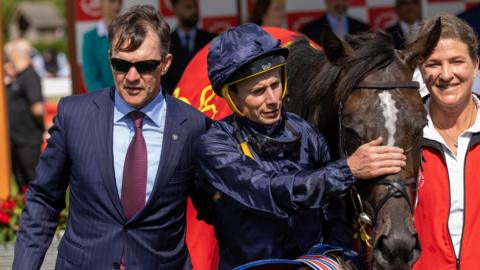 Aidan O'Brien and Ryan Moore with Lambourn