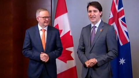 Australian PM Anthony Albanese and Canadian PM Justin Trudeau