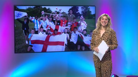 Jenny on the Newsround set
