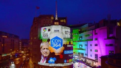 BBC HQ on election night