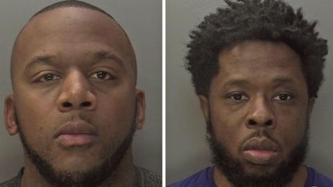 Two mugshot photos of Max Williams and Daniel Morgan