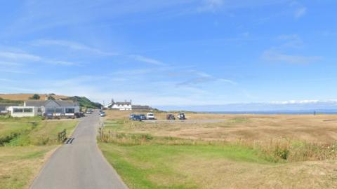 Road near Maryport Golf Club, Cumbria