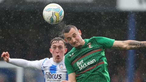 Coleraine v Glentoran action