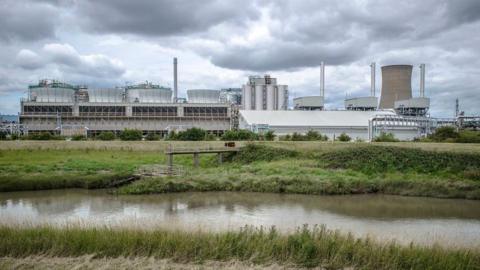 Saltend chemicals park - a complex that consists of a cluster of chemical plants on the Humber estuary