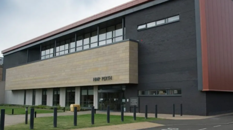 the entrance to Perth prison