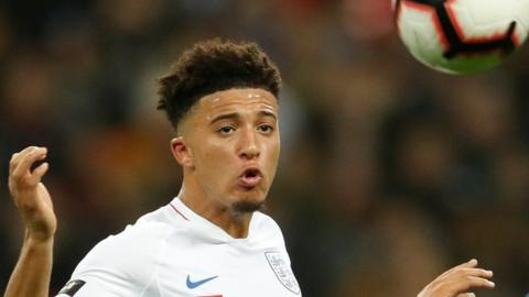 England forward Jadon Sancho