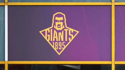 The Huddersfield Giants crest at their John Smith's Stadium home