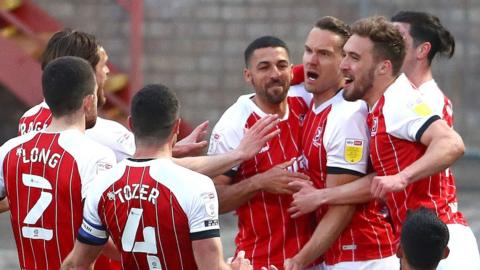 Cheltenham Town celebrate