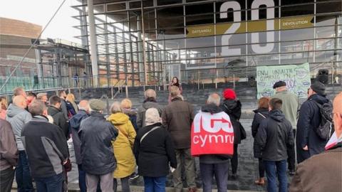 Senedd protest