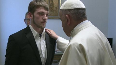Tom Evans meets the Pope
