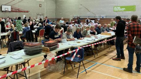 Election count in Cornwall