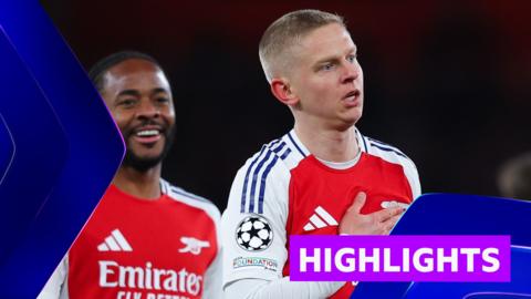 Arsenal's Oleksandr Zinchenko and Raheem Sterling