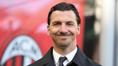 Zlatan Ibrahimovic smiles
