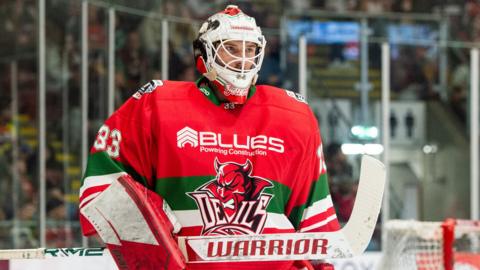 Cardiff Devils netminder Ben Bowns