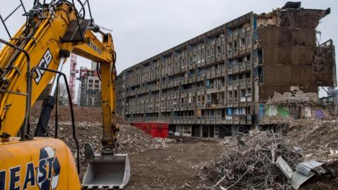 Demolition of Robin Hood Gardens in east London