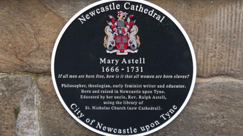 The commemorative plaque to Mary Astell