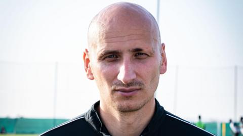Jonjo Shelvey pictured before a training session with Arabian Falcons