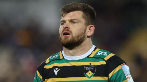 Sam Graham playing for Northampton Saints