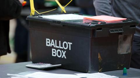 A ballot box on a table