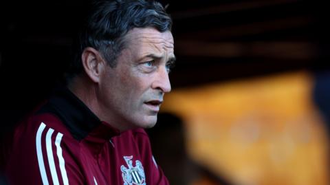 Jack Ross in Newcastle United Under-21s dugout