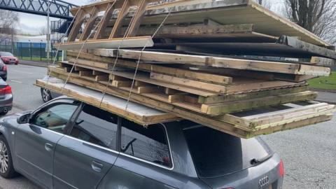 Car carrying load