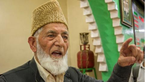 Syed Ali Shah Geelani pictured in 2018