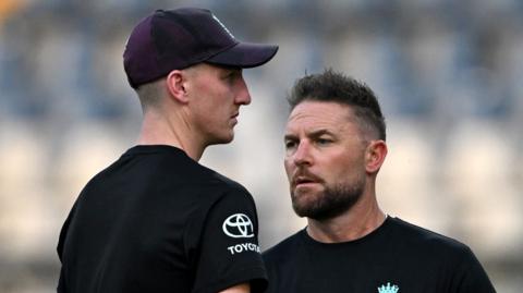 Brendon McCullum and Harry Brook