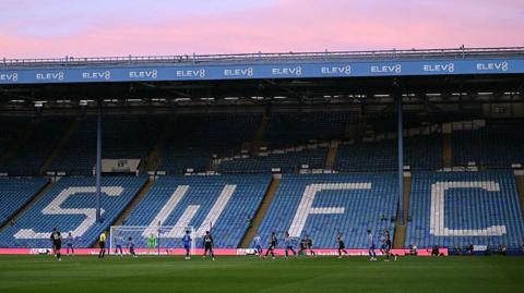 Empty Hillsborough stands during Sheffield Wednesday against Leeds