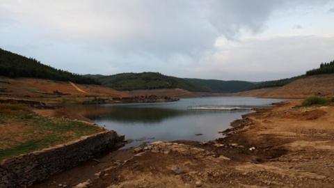 A view of a reservoir the central Portuguese district of Pedrógão Grande