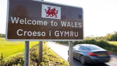 Welcome to Wales sign
