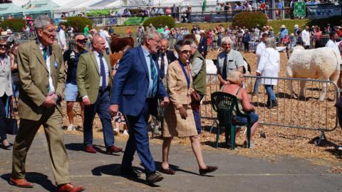 The Princess Royal during a visit to the Devon County Show at the Westpoint showground in Clyst St Mary, near Exeter.