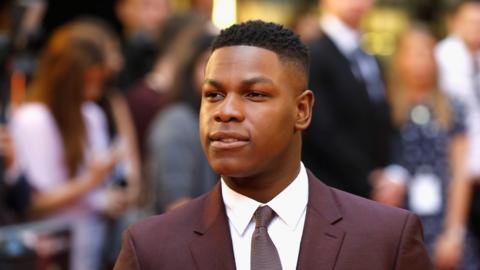 John Boyega at the European premiere in London last night