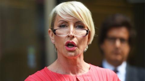 Heather Mills outside court