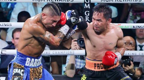 Mario Barrios and Manny Pacquiao
