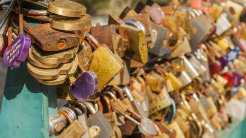 Love locks in Bakewell