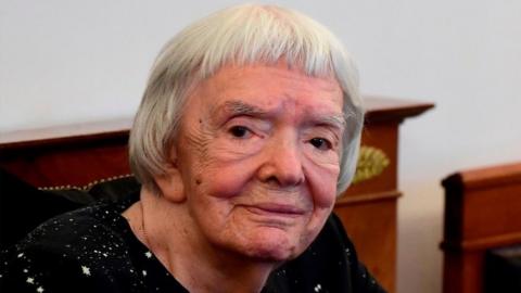 In this file photo taken on May 30, 2016 Russian human rights activist Lyudmila Alexeyeva looks on