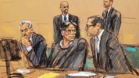Courtroom sketch of Keith Raniere