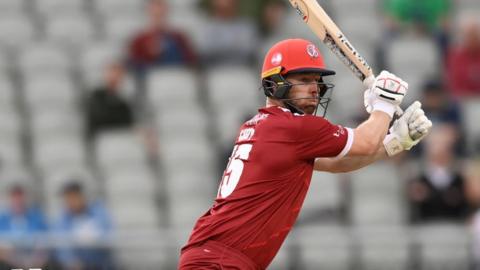 Steven Croft of Lancashire bats