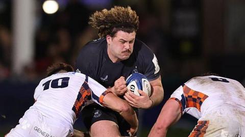 Bath's Alfie Barbeary on the charge