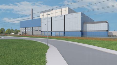 Artist's impression of the proposed gasification plant at Hillthorn Farm