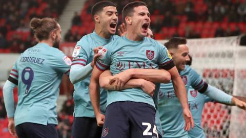 Burnley celebrate goal