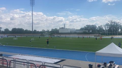 Andrew Moon's view of Portsmouth's open training session