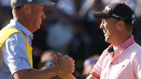 Justin Thomas and his caddie Jim 'Bones' Mackay