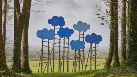 Olaf Breuning, Clouds, 16.04.18. Copyright: Cass Sculpture Foundation and Olaf Breuning.