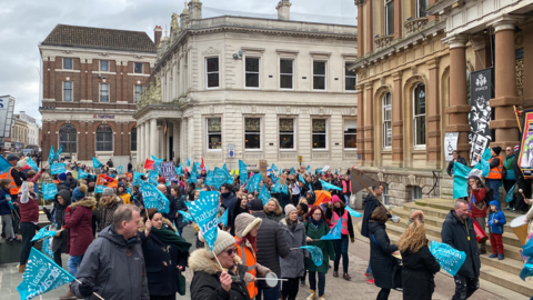 Strike rally in Ipswich